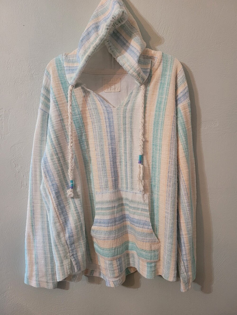 Southern Spirit Cotton Blend Light Colors Hooded Women's Sweater Size XL!